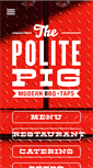 Mobile Screenshot of politepig.com